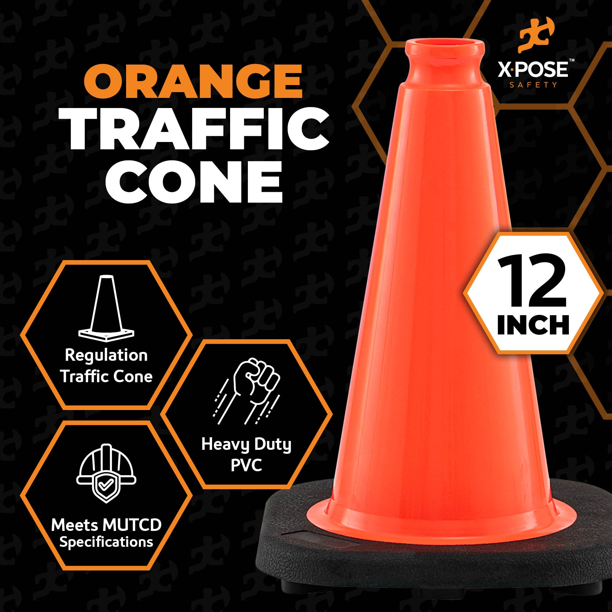 12" Orange Traffic Cone