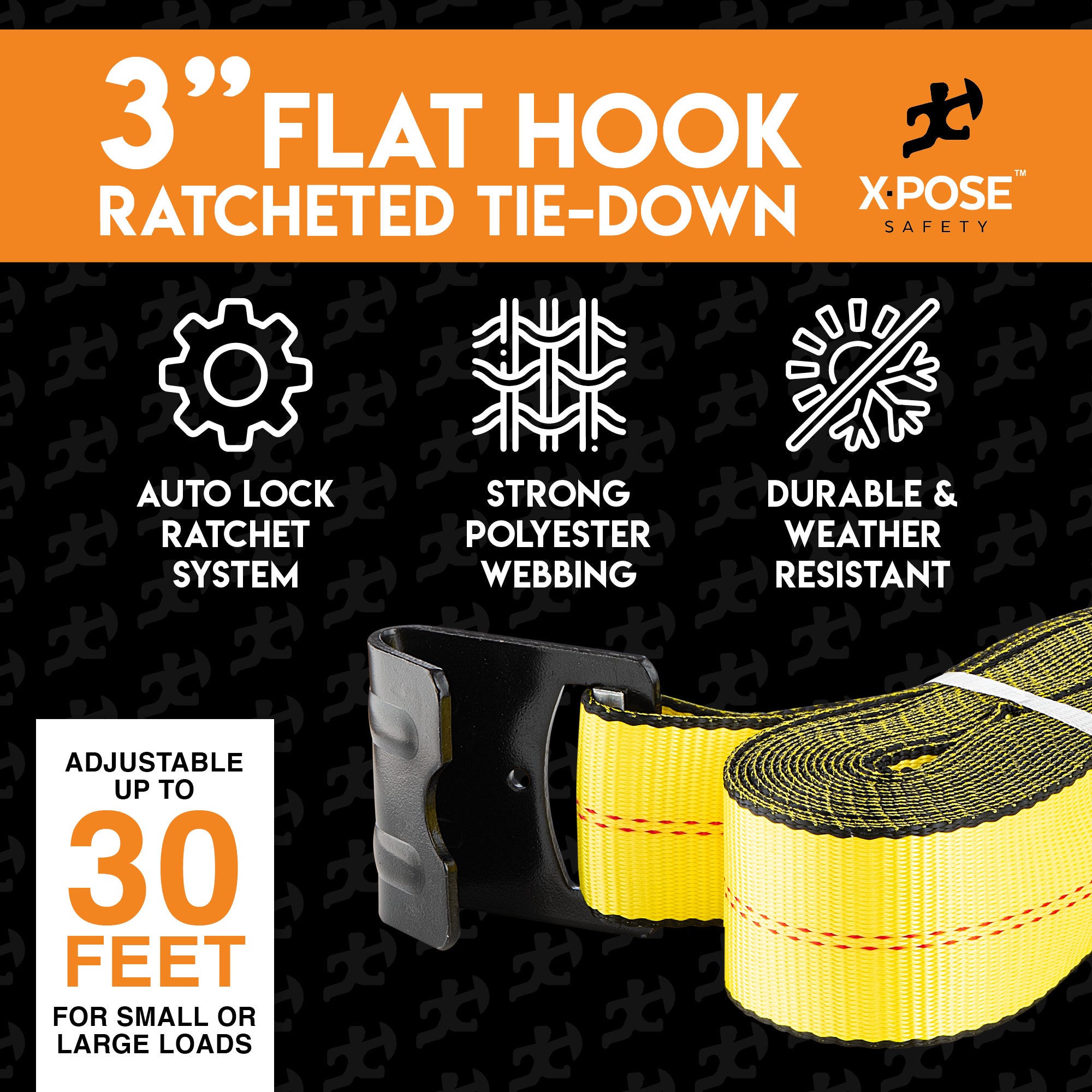Heavy Duty Tie Down Ratchet Straps