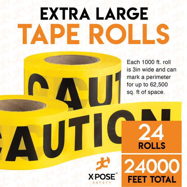 3" Barricade Tape Roll 1000 FT