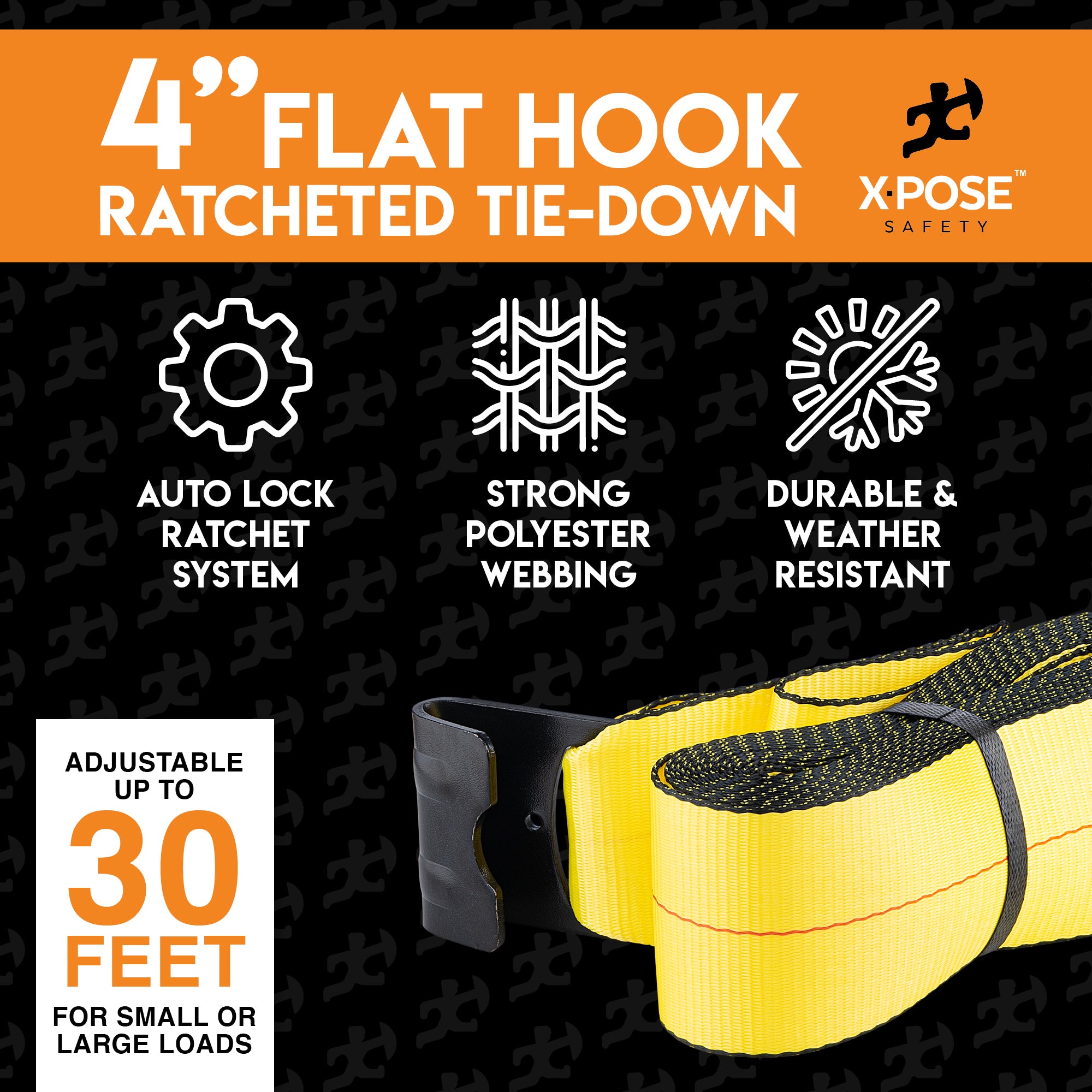 Heavy Duty Tie Down Ratchet Straps