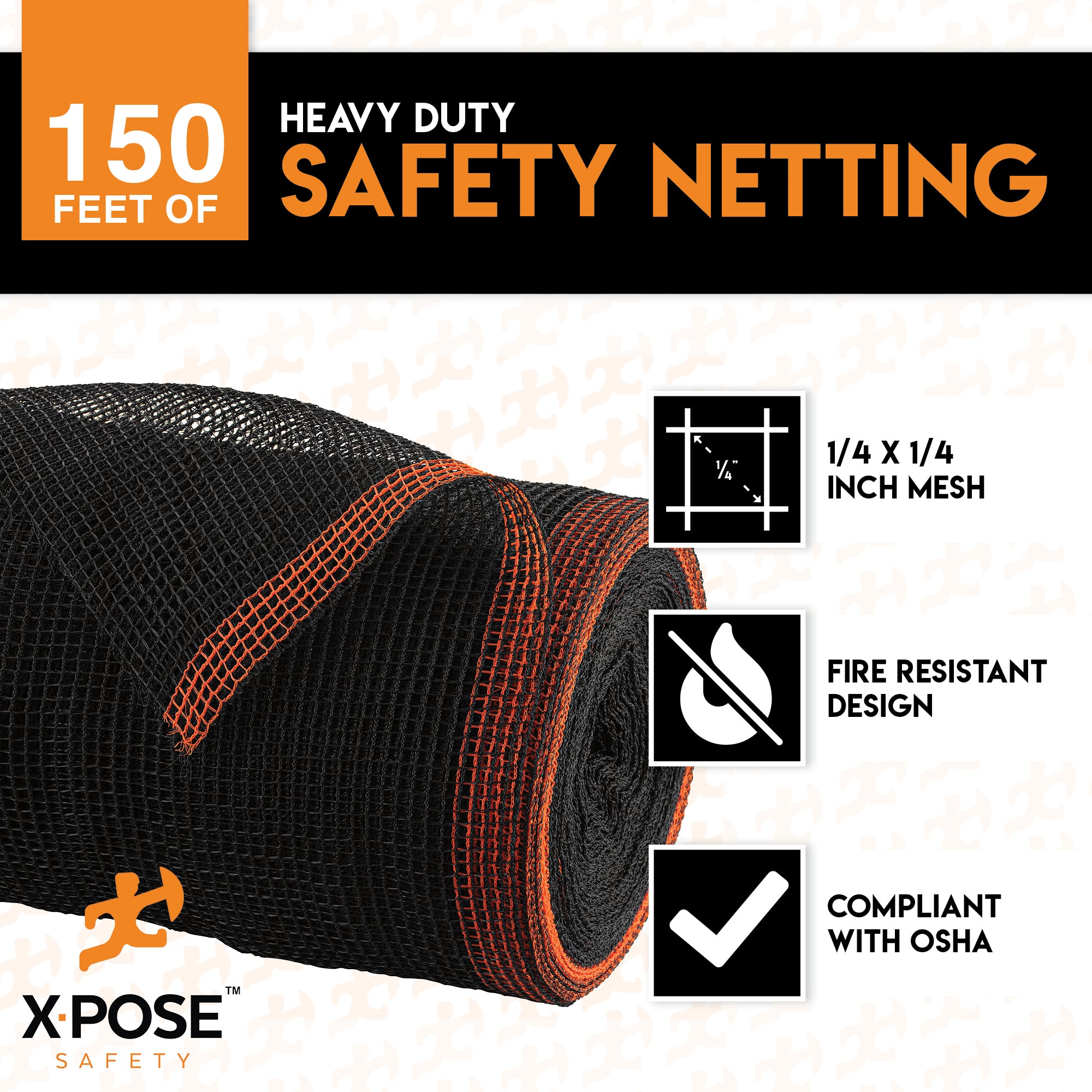 Heavy Duty Debris Safety Netting Fire Retardant