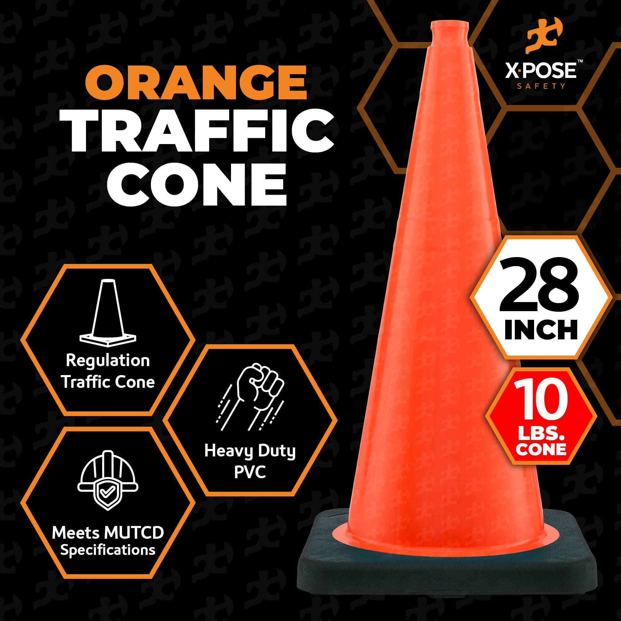 28" Orange Traffic Cone