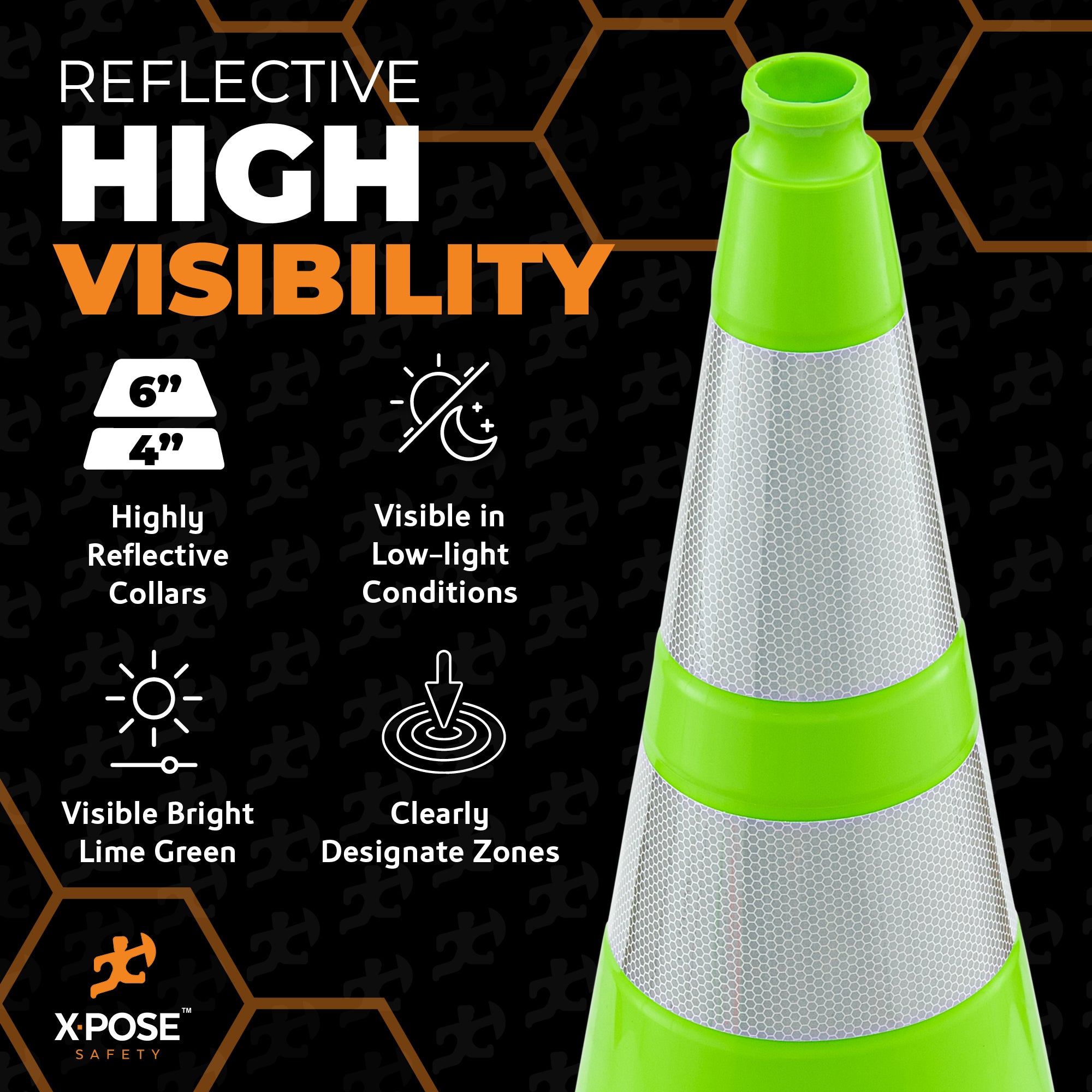 28" Lime Traffic Cone