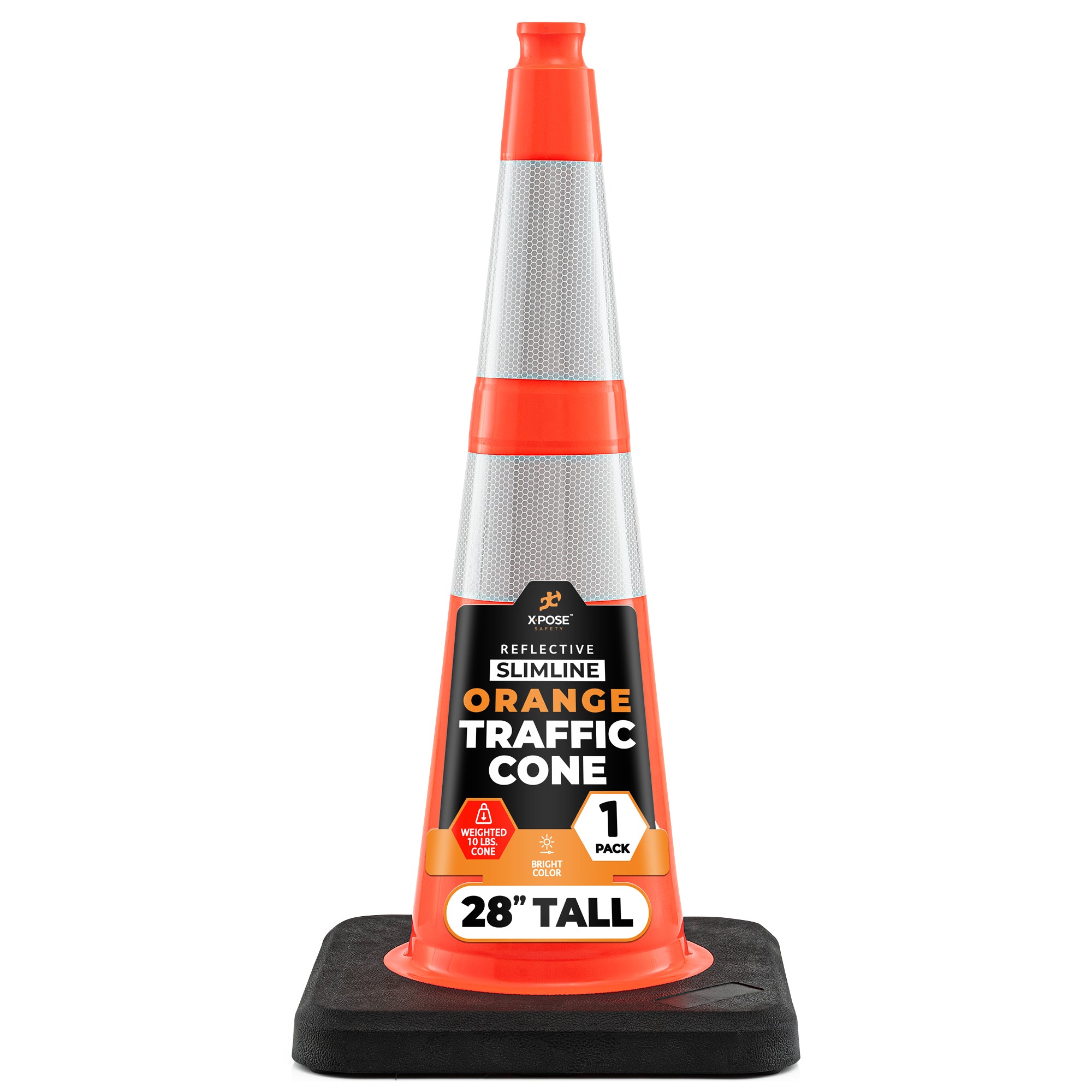 28" Slimline Orange Traffic Cone