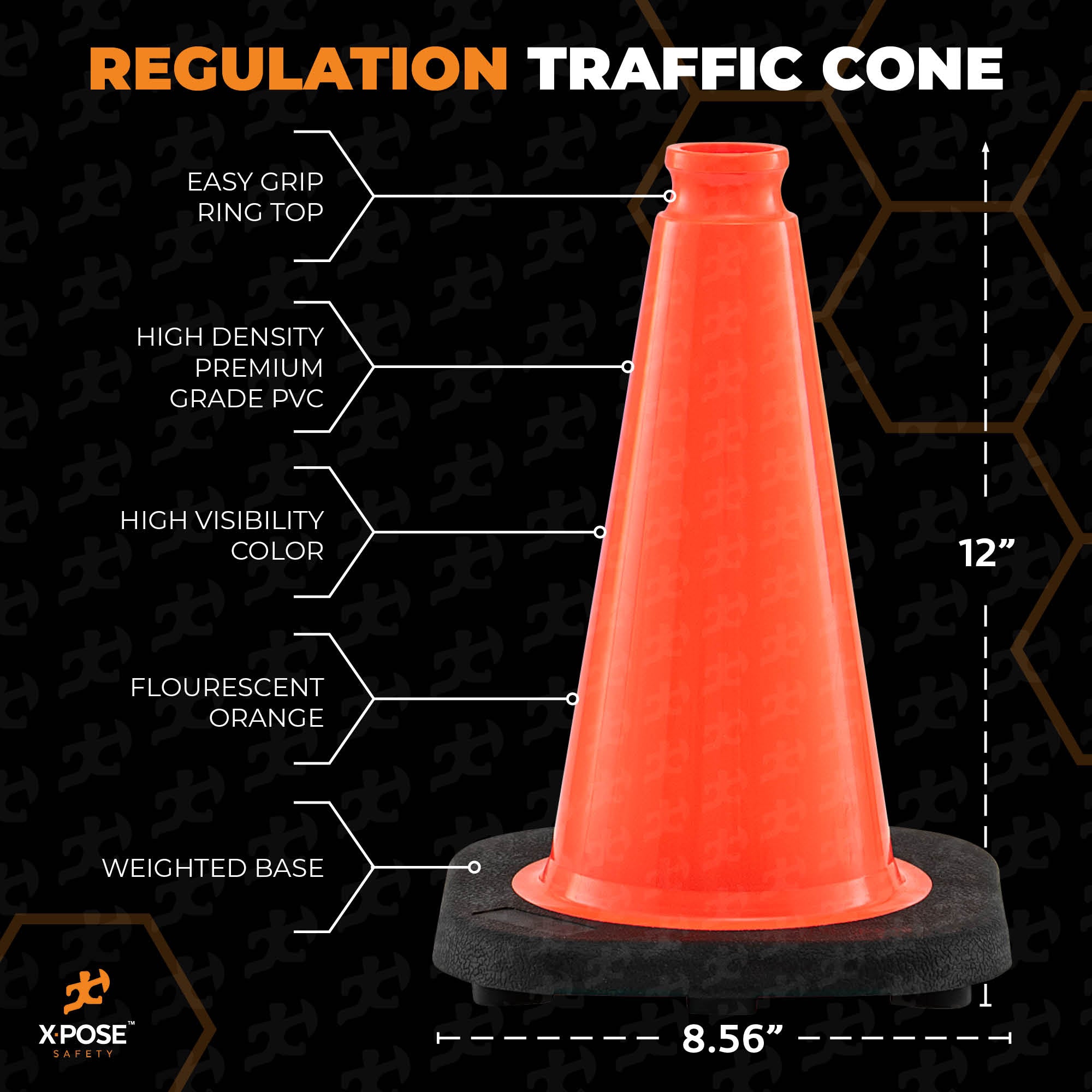 12" Orange Traffic Cone