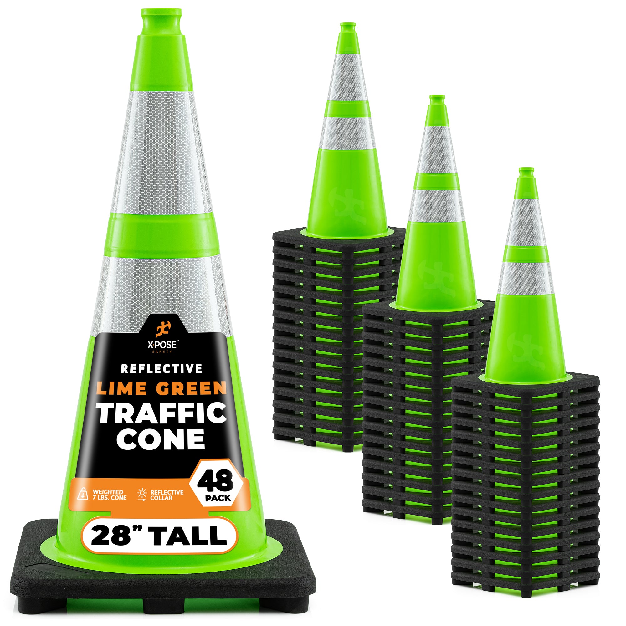28" Lime Traffic Cone
