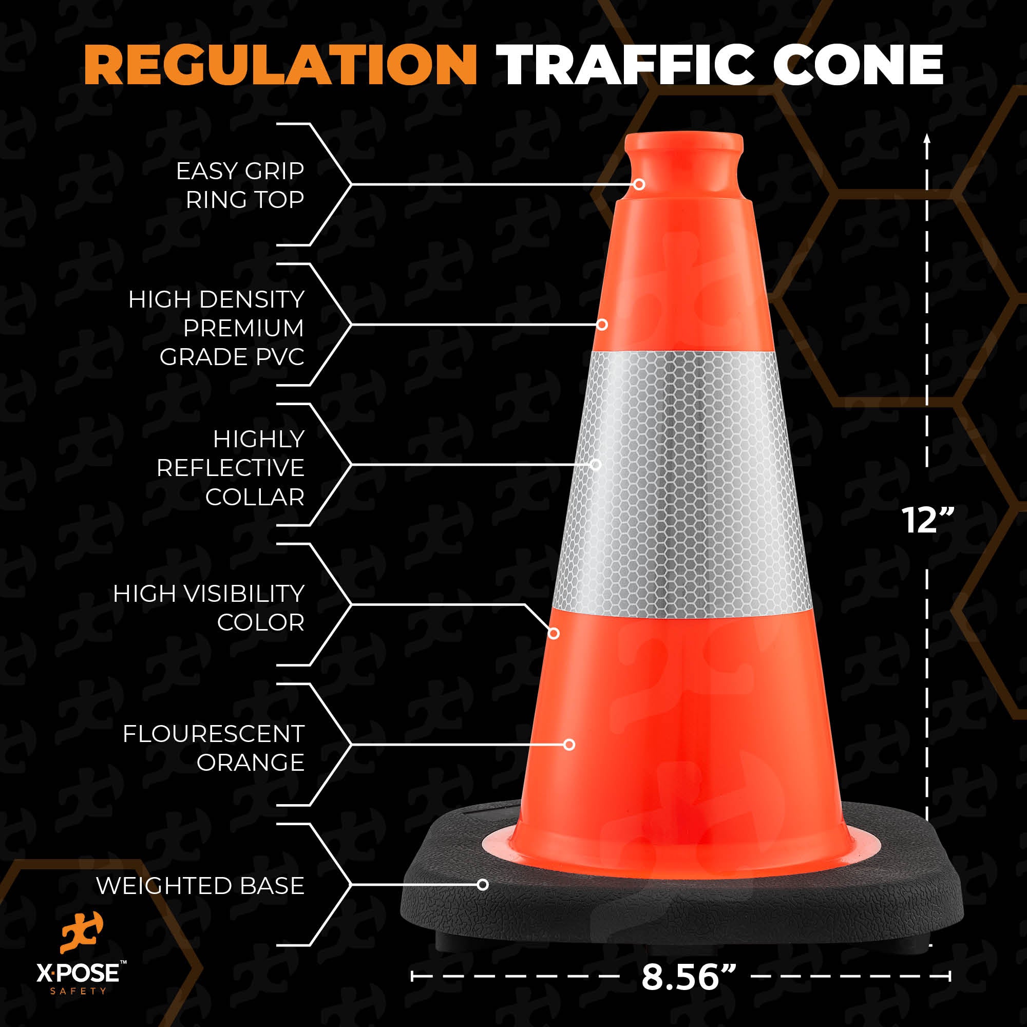 12" Orange Traffic Cone