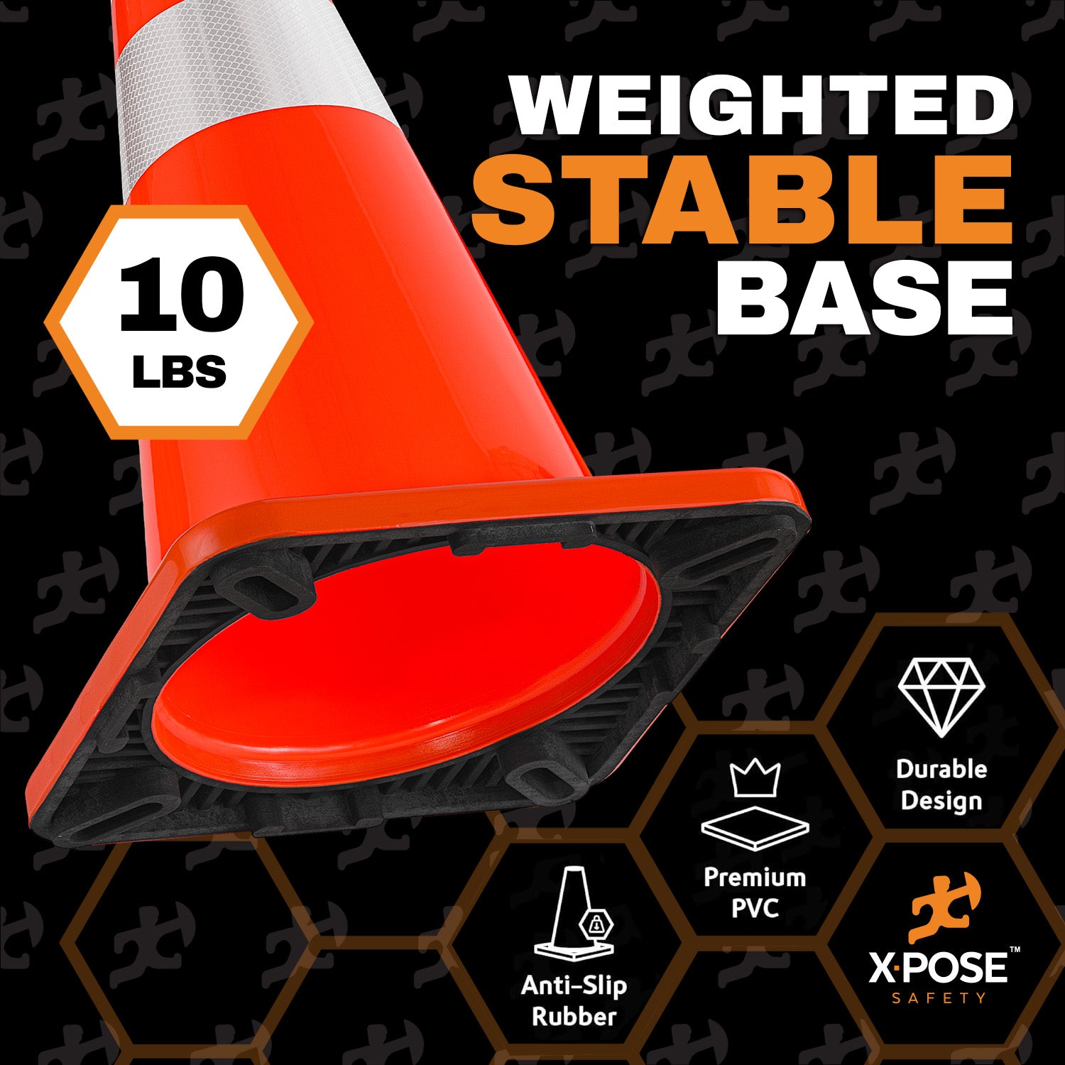 28" All Orange Traffic Cone