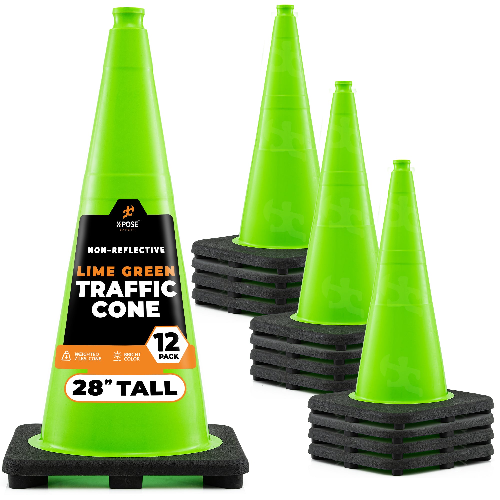 28" Lime Traffic Cone